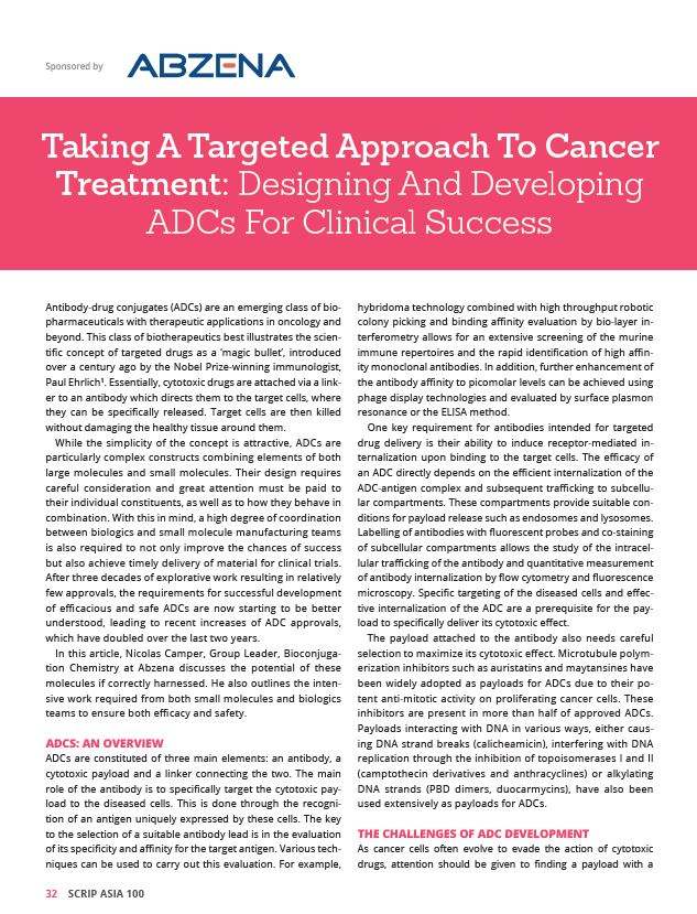 Taking A Targeted Approach To Cancer Treatment: Designing And Developing ADCs For Clinical Success
