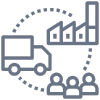 Manufacturing-Supply-Chain Icon